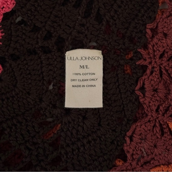 Ulla Johnson Crochet-Knit Ruffle Short-Sleeve Magdalena Top - Picture 7 of 7